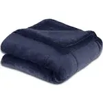 Vellux Plush Lux Blanket, Grey, Full/Queen