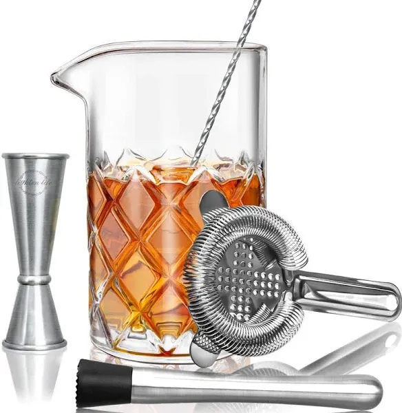 MOFADO Crystal Cocktail Mixing Glass Set