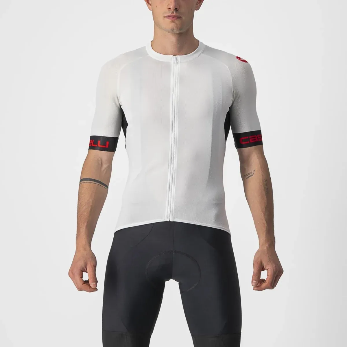 Castelli Entrata VI Short Sleeve Jersey Light Black - L