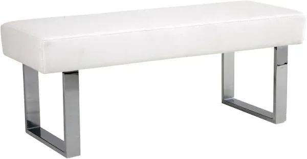 Strick & Bolton Natalia Faux Leather 48" Entryway Dining Bench