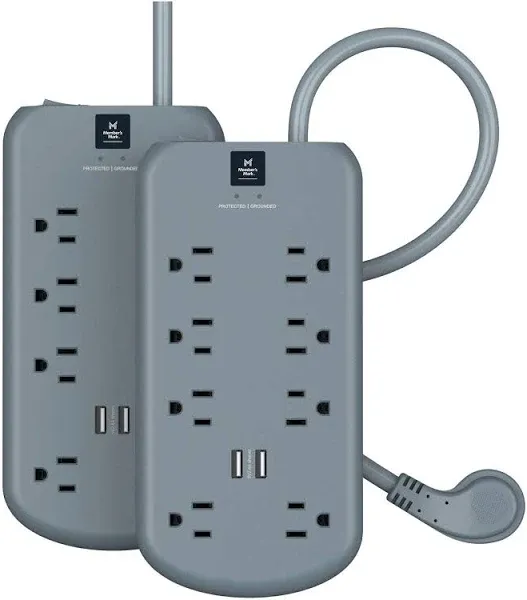 Member&#039;s Mark Surge Protector Bundle With USB (2-Pack)