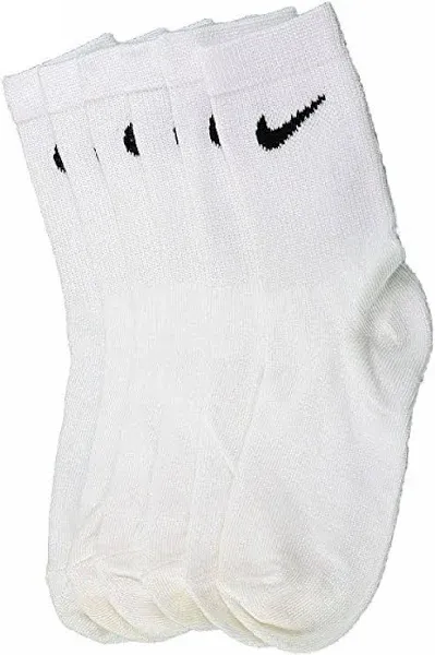 Nike Lightweight Kids' Crew Socks - 6 Pack - Boy's - Grey/Black/White - Athletic Crew