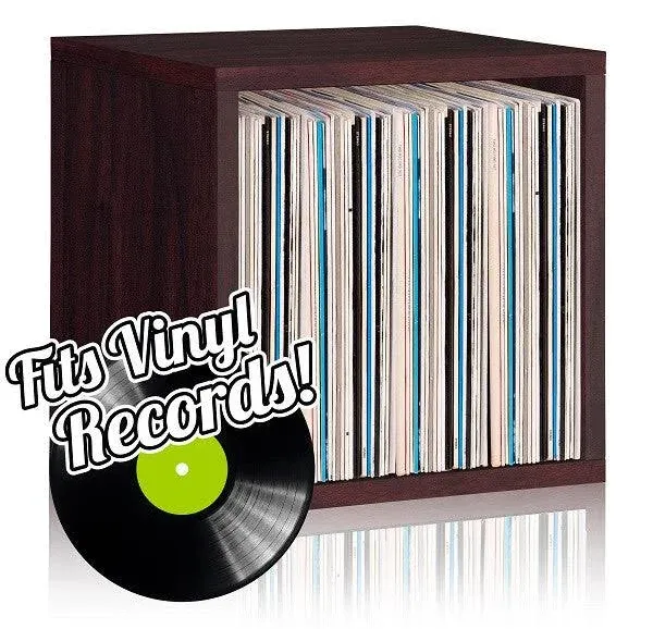 Way Basics Modular Vintage Vinyl Record Storage Blox Cube