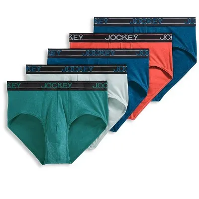 Jockey Men's Lightweight Cotton Blend Brief - 5 Pack