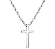 Hismart Men's Stainless Steel Cross Necklace