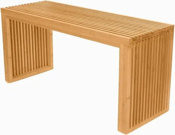 35" Bamboo Patio Dining Bench