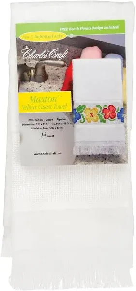 Charles Craft Maxton Velour Guest Towel 1 Pack (30.5cm X 49.5cm)