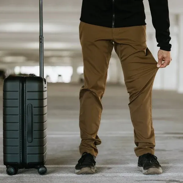 KETL Tomfoolery Travel Pants: Stretchy, Packable, Casual Chino Style W/Zipper Pockets - Men's