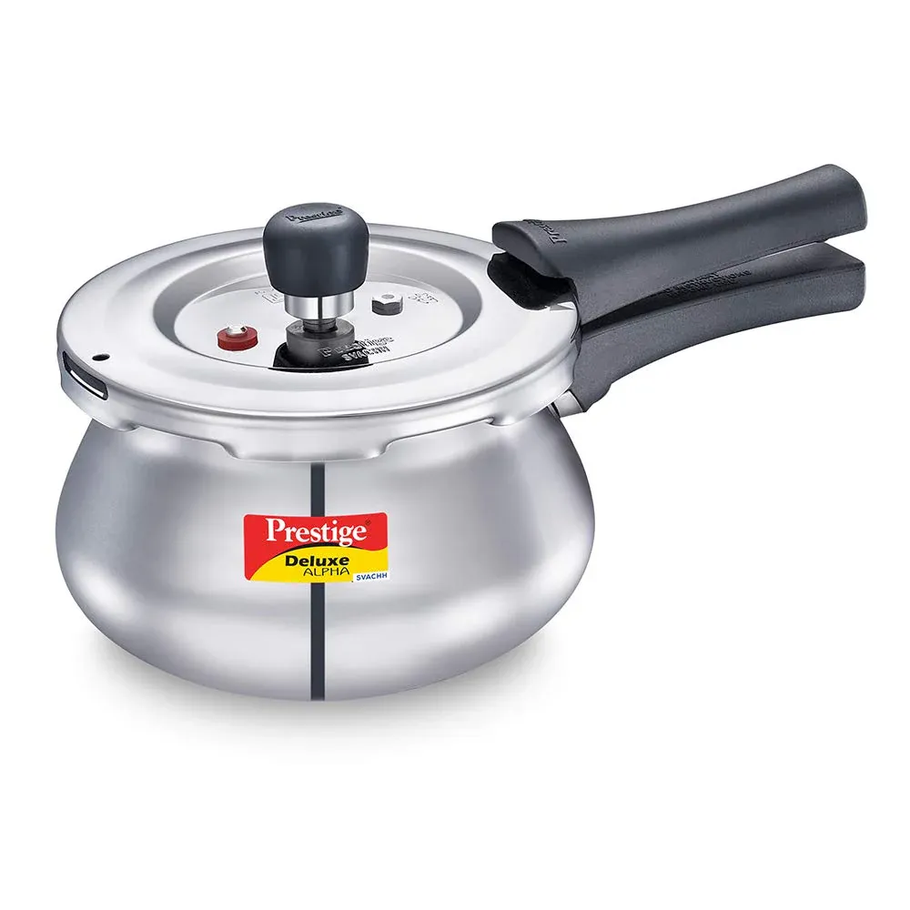 New Prestige Deluxe Alpha Stainless Steel Pressure Cooker Baby Handi- 2 Litre