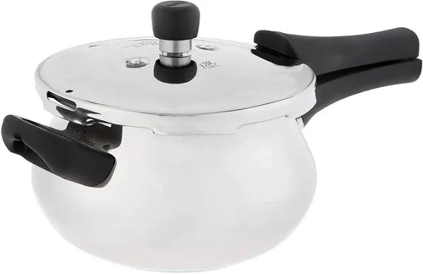 Prestige Deluxe Stainless Steel Mini Handi Pressure Cooker, 3.3-Liter