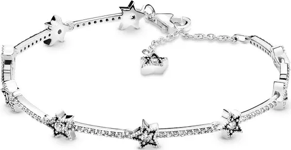 Pandora Cubic Zirconia Celestial Stars Bracelet - Silver