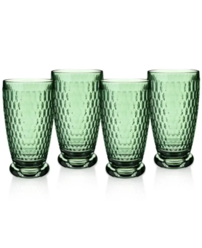 VILLEROY & BOCH Boston Highball Glasses, Set Of 4 Green