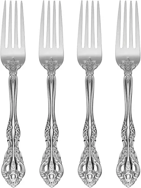 DINNER FORKS Fine Flatware Stainless Steel Fork Silverware Set of 4 By ONEIDA