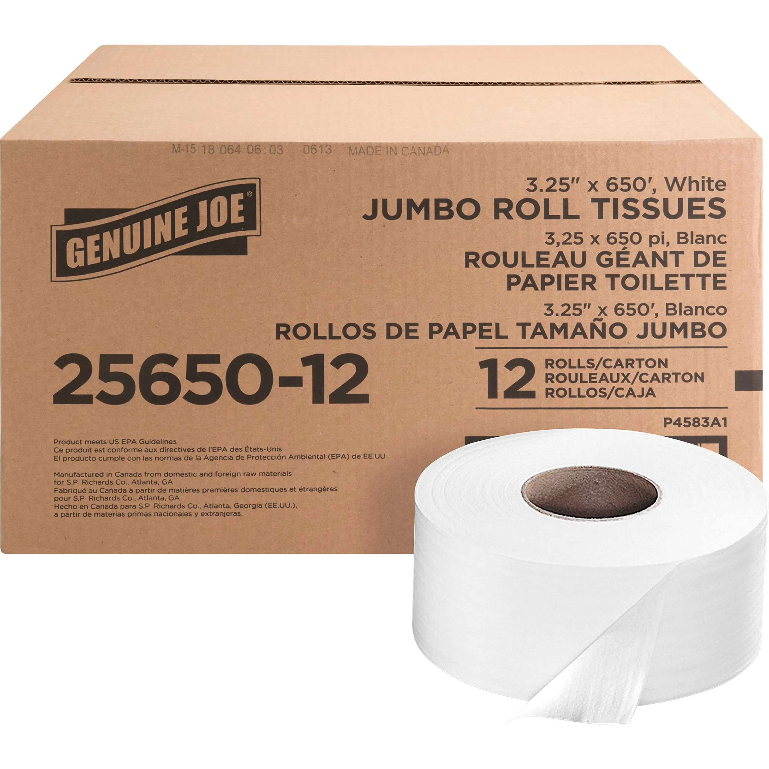 2-ply Jumbo Roll Dispenser Bath Tissue, 12 Pack free shipping