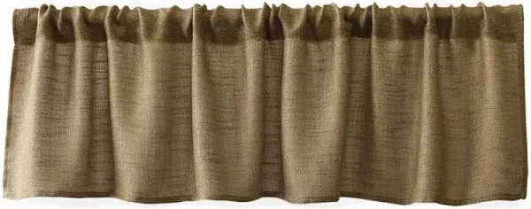 Valea Home Burlap Natural Tan Valance