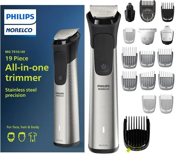 Philips Norelco Multigroom 7000 Stainless Steel Hair Trimmer