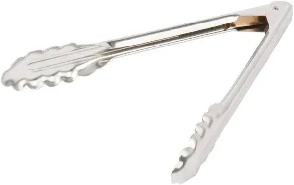 Edlund - 9 inch Heavy Duty Stainless Steel Restaurant Tongs with Lock - 4409 HDL