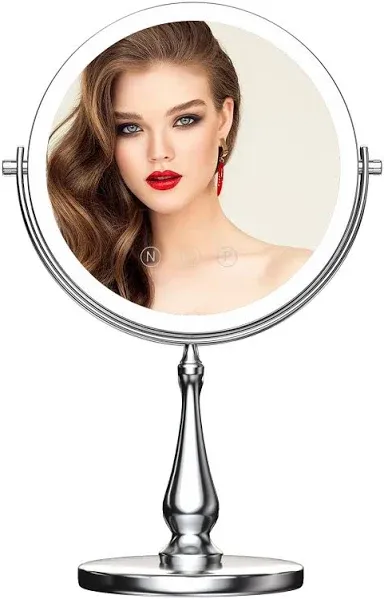 9&#034; Large Lighted Makeup Mirror, 1X/10X Magnifying Vanity Mirror with 3 Colors...