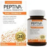 Peptiva Clinical Probiotic Daily 25 Billion CFU 30 Vegetarian Caps.