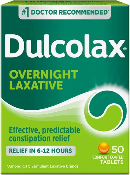 Dulcolax 5 mg Laxative Tablets for Constipation - 100 ea