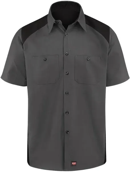 Red Kap Men's Motorsports Shirt, Short Sleeve