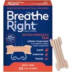 Breathe Right Nasal Strips Extra Strength Tan 26 Strips