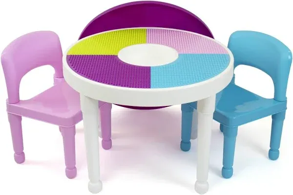 Tot Tutors Kids 2-in-1 Activity Table and 2 Chairs Set