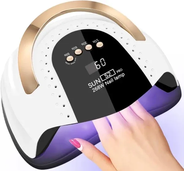 268W UV LED Nail Lamp, LKE Nail Dryer for Gel Polish, 4 Timers UV Nail Lamp P...