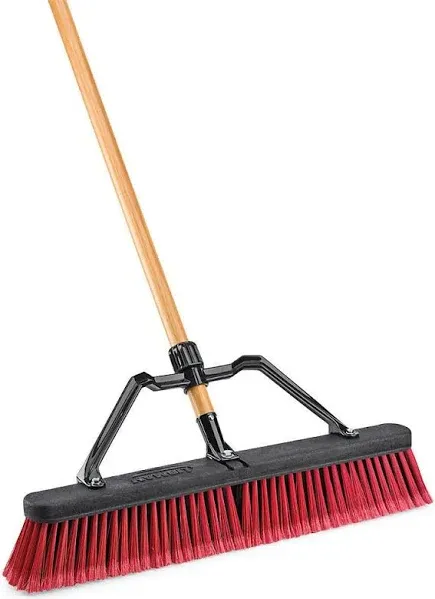 24 In. Multi-Surface Industrial Grade Push Broom with Handle