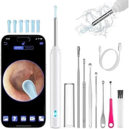 Ear Wax Removal Tool Camera, Ear Cleaner with Camera, Ear Cleaning Kit 1296P ...