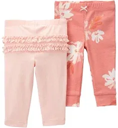 Carter's Baby 2-Pack Pull-On Pants Pre Pink