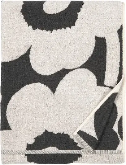 Marimekko Charcoal / Off-White Bath Towel