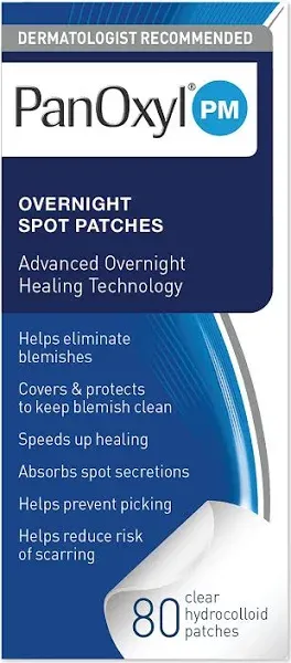 PanOxyl PM Overnight Spot Patches - Clear, 40 ct