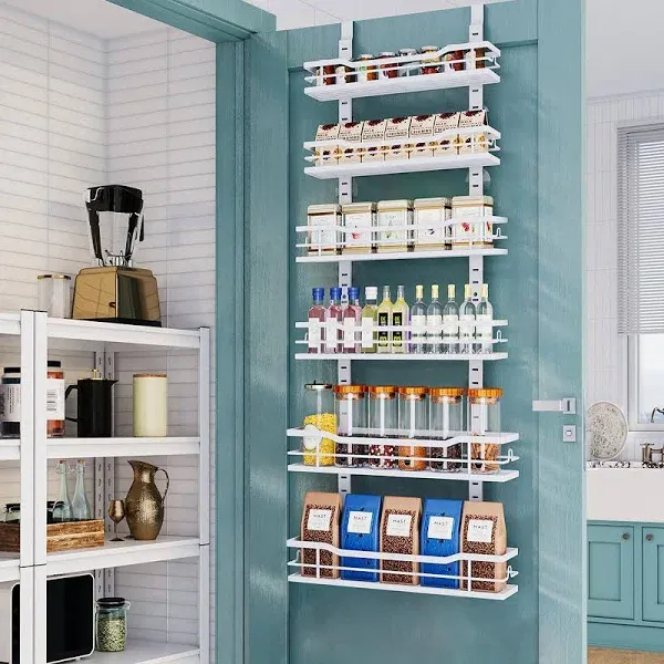 9-Tier Over The Door Organizer with Adjustable Basket(White)