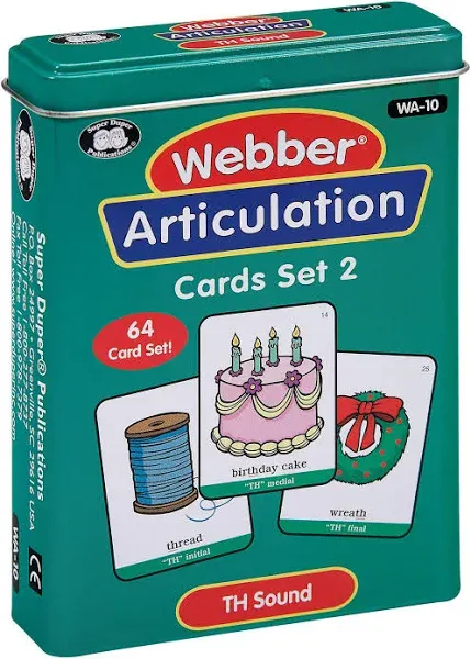 Super Duper Webber Articulation TH Sound Flash Card Deck