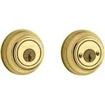 Kwikset Polished Brass SmartKey Double Cylinder Deadbolt