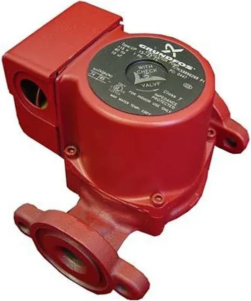 Grundfos 59896341 UPS15-58FC Super Brute Circulator, Red, Small Circulator Pump