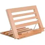 U.S. Art Supply Wooden Table Easel Cookbook Stand Book Rest