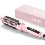 Terviiix 1.5 inch Thermal Brush Get Voluminous Style, Curling Iron Ceramic Double MCH Hot Brush Tourmaline Ionic Curling Wand, Digital Display 9