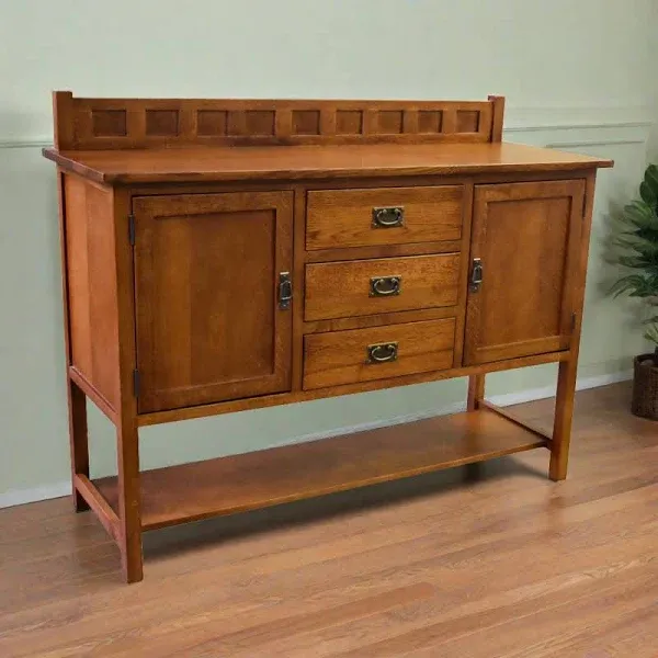 Crafters and Weavers Mission Turner Sideboard with 3 Drawers and 2 Doors - Michael's Cherry (MC-A)