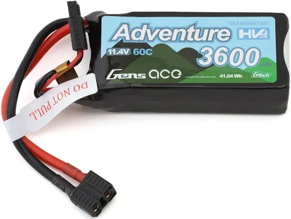 Gens Ace Adventure High Voltage 3600mAh 3S1P 11.4V 60C G-tech Lipo Bat