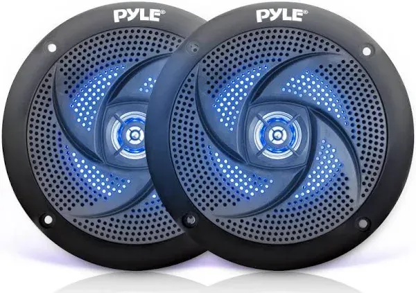 Pyle Low-Profile Waterproof Marine Speakers - 100W 4 inch 2 Way 1 Pair Slim Style Waterproof and Weather Resistant Outdoor Audio Stereo Sound System