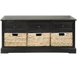 Safavieh Damien 3 Drawer Storage Bench - Distressed Black