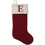 St. Nicholas Square 21-in Knit Monogram Christmas Stocking, Letter E