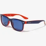 Ray-Ban Junior New Wayfarer RJ9052S Sunglasses - Top Blue On Orange (178/80)