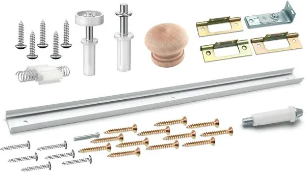 161794 Bi-Fold Closet Track Kit, 30 In. Length, Steel Track, White (1 Kit)