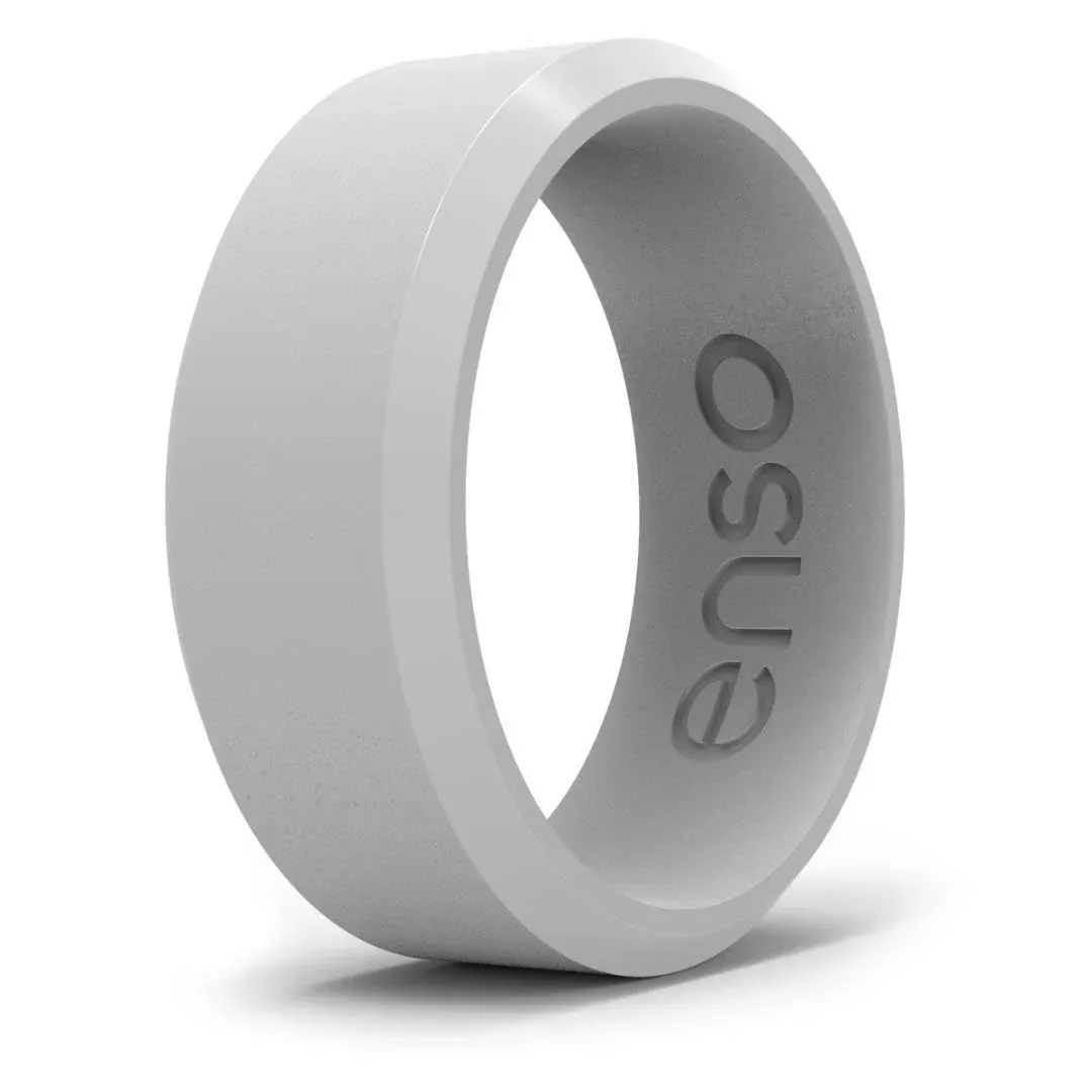 Enso Rings Bevel Silicone Ring | Misty Grey | Size 10