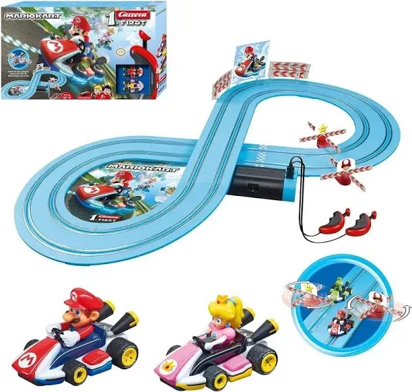 Carrera First Mario Kart Racing Set - featuring Mario and Peach