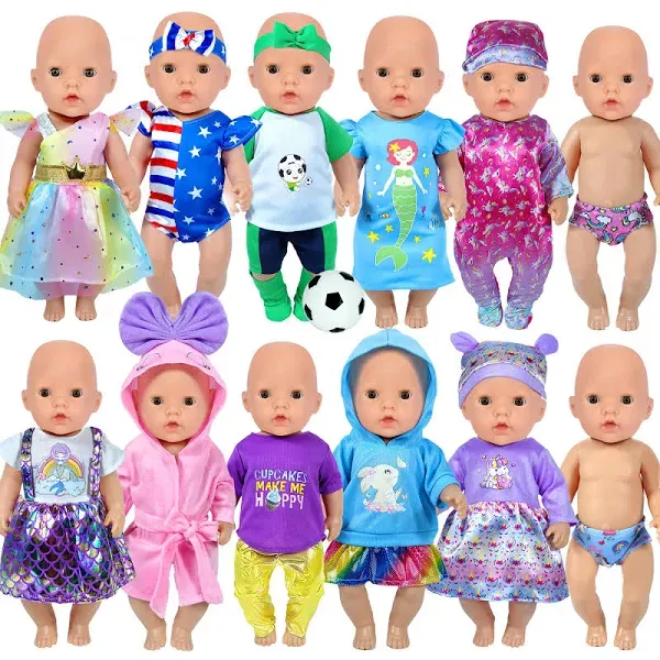 Baby-Doll Clothes Outfits Dress Headbands Accessories