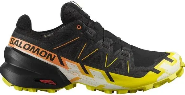 Salomon Speedcross 6 Gore-Tex Men&#039;s Trail Running Shoes, Black/Red Dalhia/Poppy